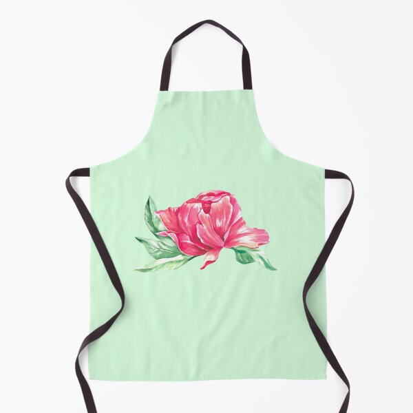 Item preview, Copy of Hand-painted watercolor pink peony sticker on the pastel green background designed and sold by sentimentalica.