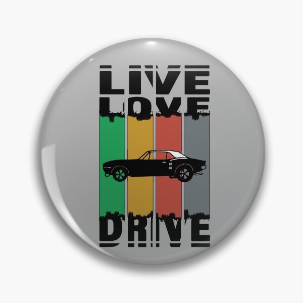 Artikelvorschau, Live Love Drive - Klassischer FireBird - Großes Geschenk für den klassischen Autoliebhaber - Retro-Farben & schwarzes Logo-Design entworfen und verkauft von Richard529.