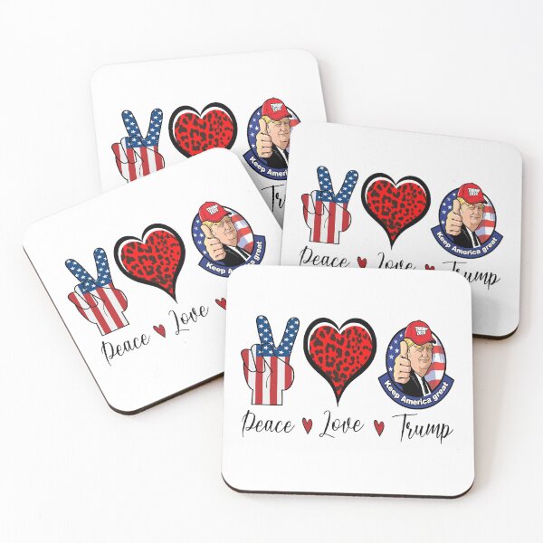 Item preview, PEACE LOVE TRUMP designed and sold by Smart Collection .