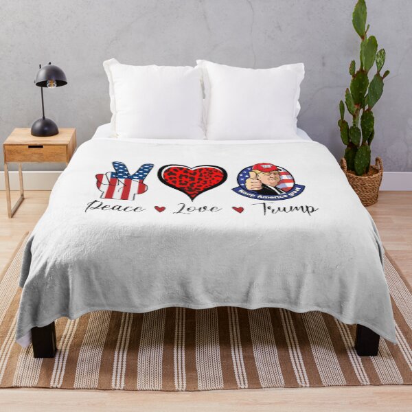 Item preview, PEACE LOVE TRUMP designed and sold by Smart Collection .