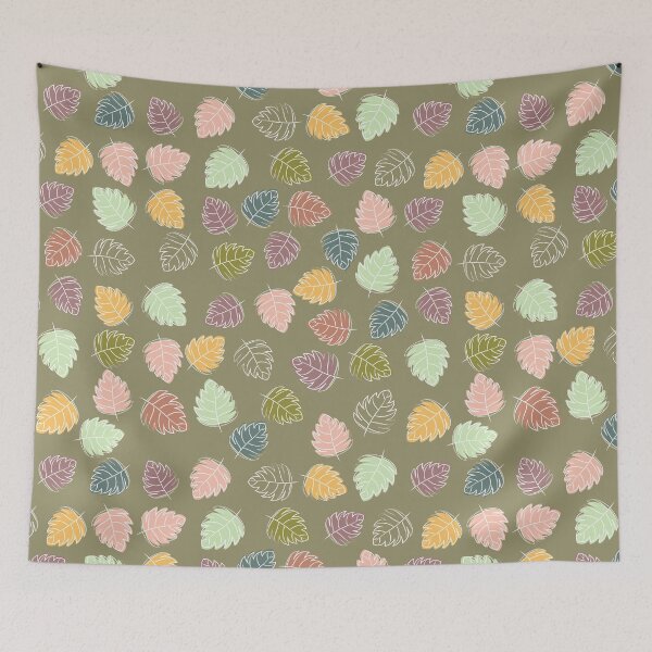 Item preview, Mixed pastel fall leaves pattern designed and sold by KamTamDesigns11.