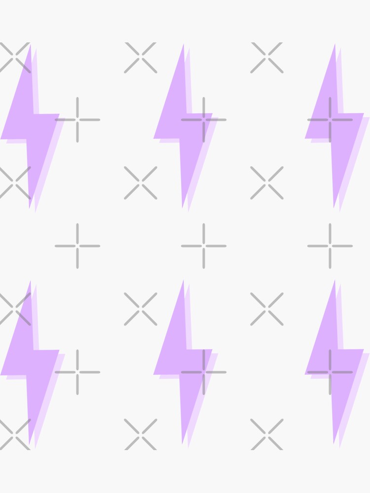 Thumbnail 3 of 3, Sticker, Pack of purple bolts designed and sold by Pastel-PaletteD.