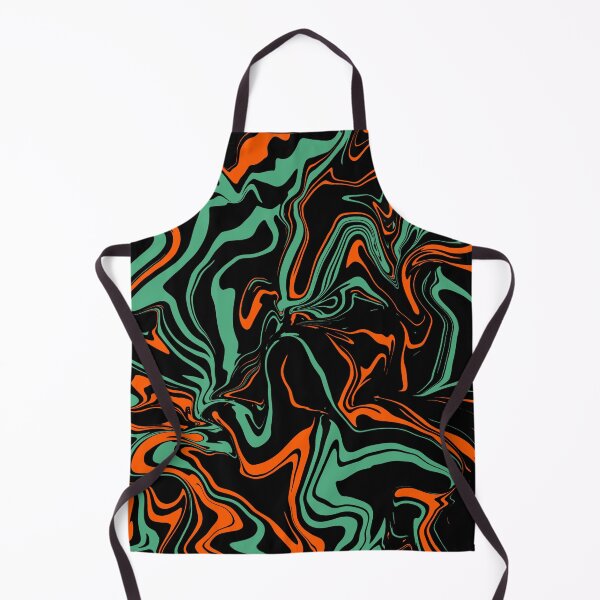 Item preview, Orange, Black and Jade Green Psychedelic Camo Melt designed and sold by WildNClassyFun.