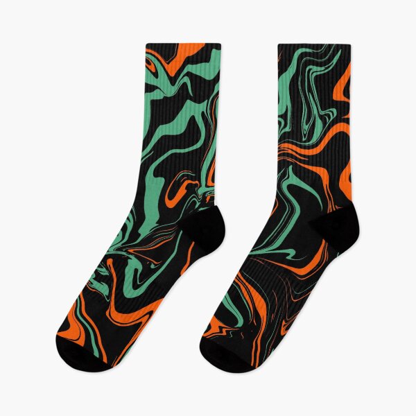 Item preview, Orange, Black and Jade Green Psychedelic Camo Melt designed and sold by WildNClassyFun.