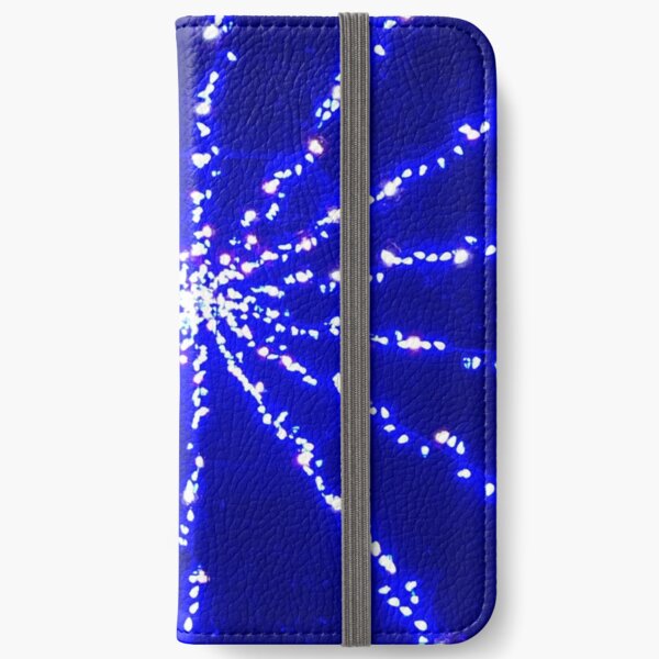 Christmas cheer, Christmas lights spider web, Blue spider web socks, Blue spider web mask, Blue spider web mug, iPhone Wallet