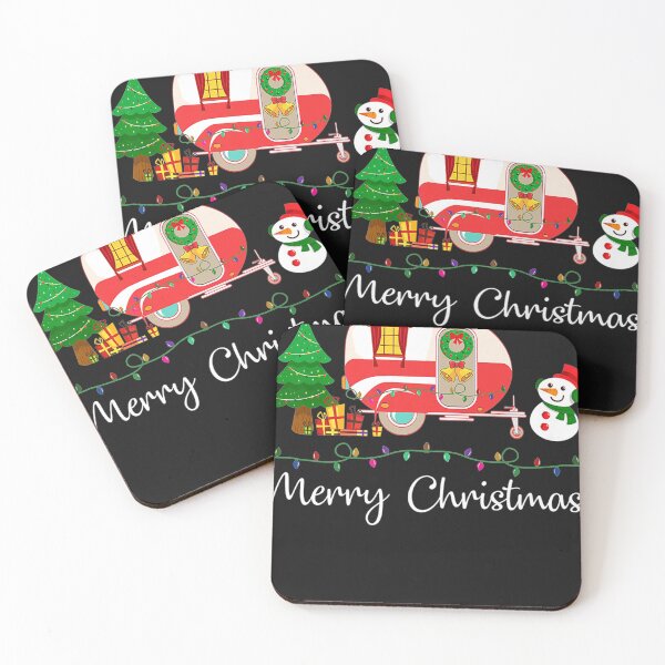 Item preview, Camping Merry Christmas Tree Camper Snowman Lights Premium designed and sold by Salakjit.