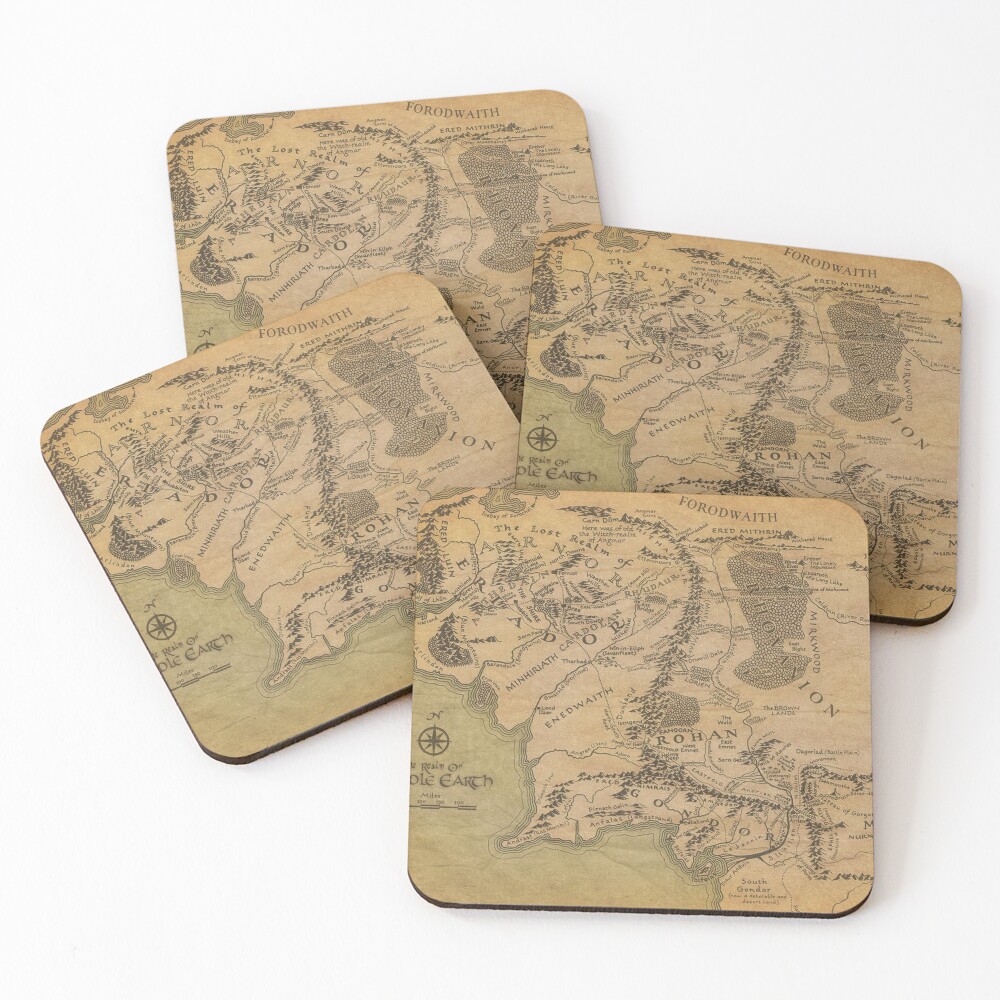 Map Coasters (Set of 4)