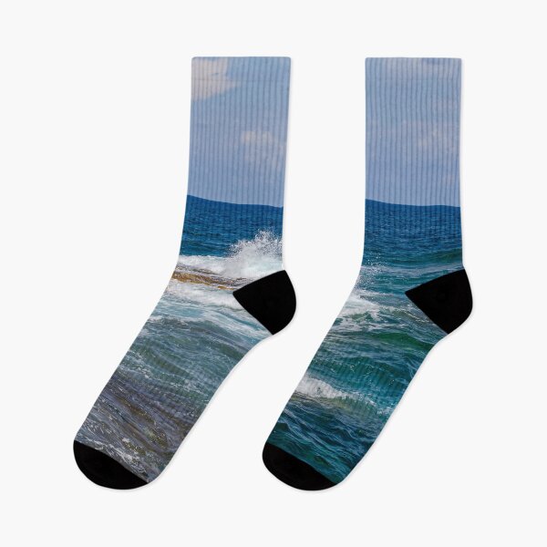Item preview, Wave and splashes on rocky Malta beach designed and sold by lena-maximova.