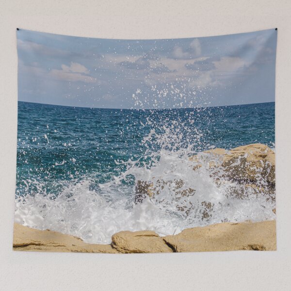 Item preview, Wave breaks on rocks of the Sliema coast designed and sold by lena-maximova.