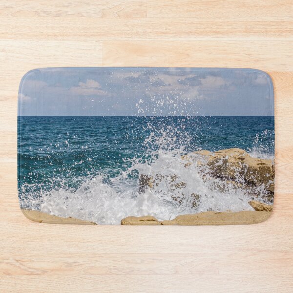 Item preview, Wave breaks on rocks of the Sliema coast designed and sold by lena-maximova.