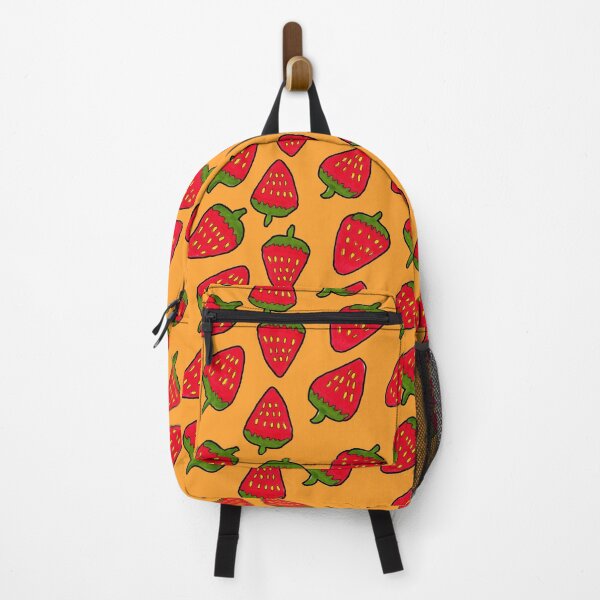 Item preview, Strawberry Fruit Pattern on Bold Gold Background designed and sold by Harriet Linton.