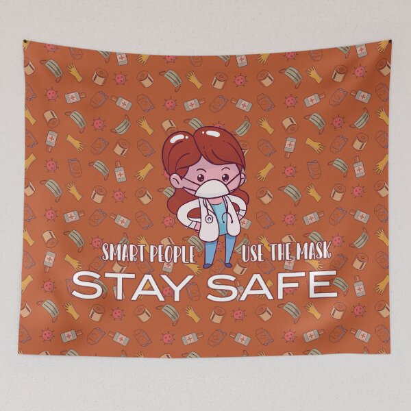 Item preview, Smart people use the mask, please stay safe - a doctor is using her mask designed and sold by Aura-E.