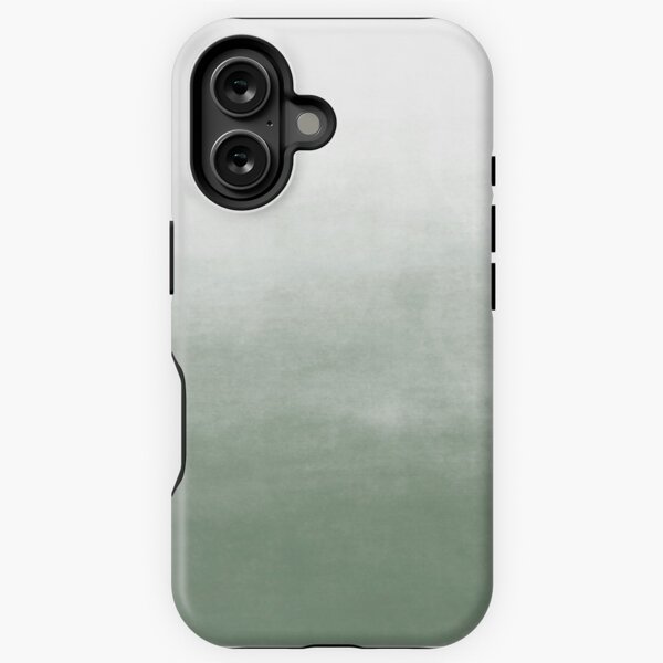 Ombre Paint Color Wash (sage green/white) iPhone Tough Case