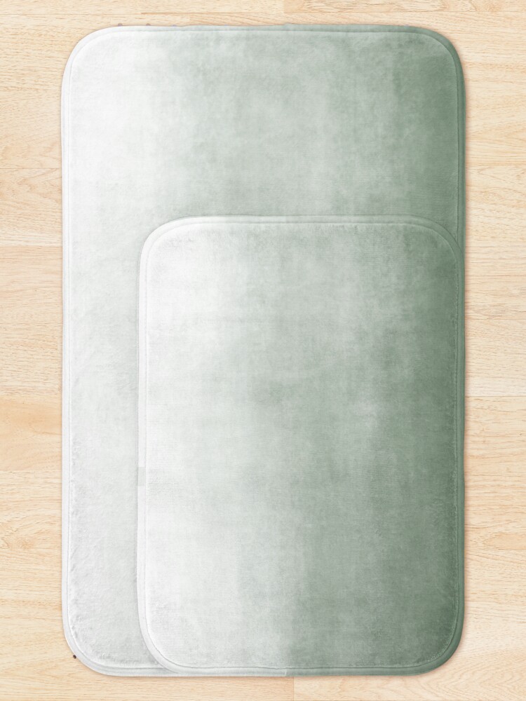 Alternate view of Ombre Paint Color Wash (sage green/white) Bath Mat