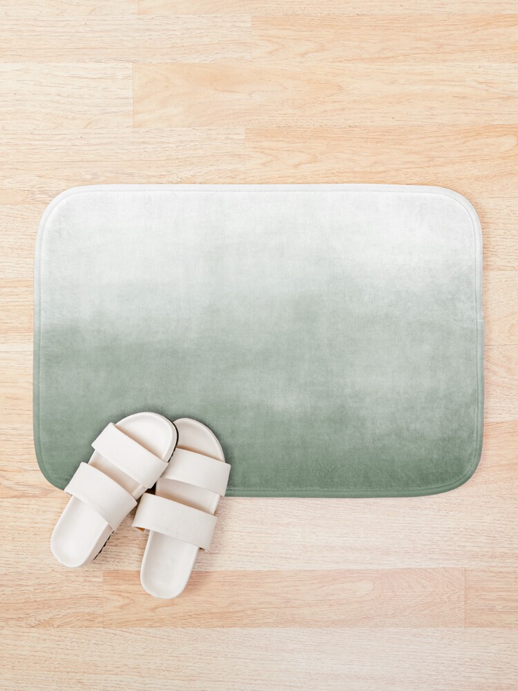Alternate view of Ombre Paint Color Wash (sage green/white) Bath Mat