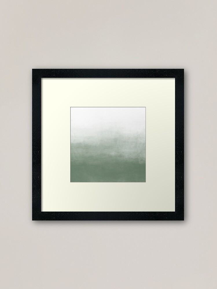 Ombre Paint Color Wash (sage green/white) Framed Art Print for Sale by  designminds