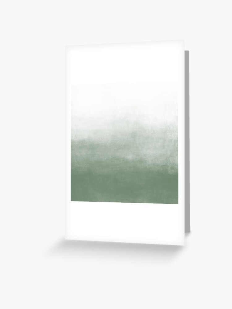 Ombre Paint Color Wash (sage green/white) | Greeting Card