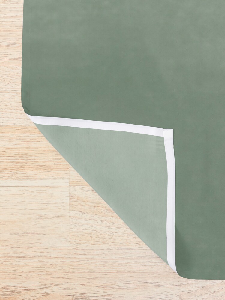 Alternate view of Ombre Paint Color Wash (sage green/white) Shower Curtain