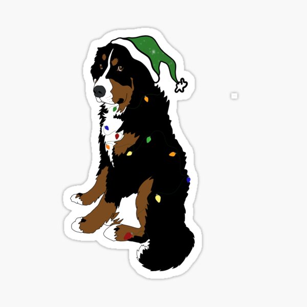 Item preview, Christmas Holiday Bernese Mountain Dog- Green Hat designed and sold by KantstandyaC.