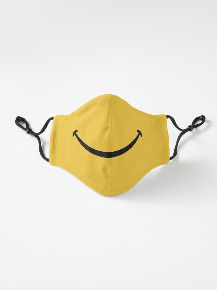 Happy Smile Keep Smiling Yellow Smiley Face Mask For Sale By Zawitees Redbubble 1970
