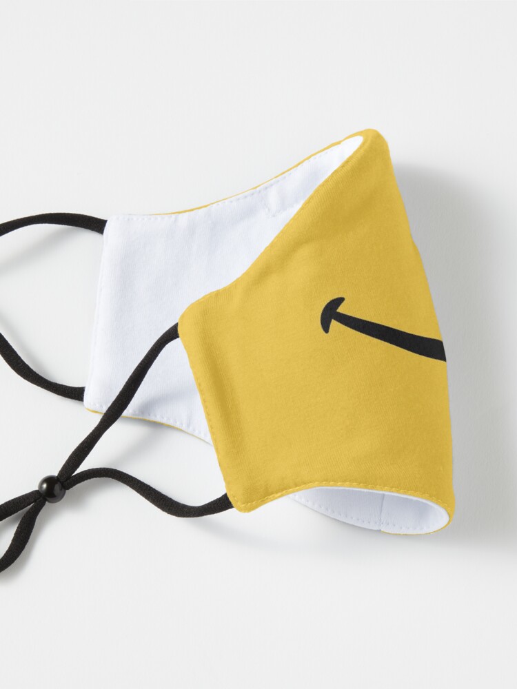 Alternate view of Happy Smile - Keep Smiling - Yellow Smiley Face Mask