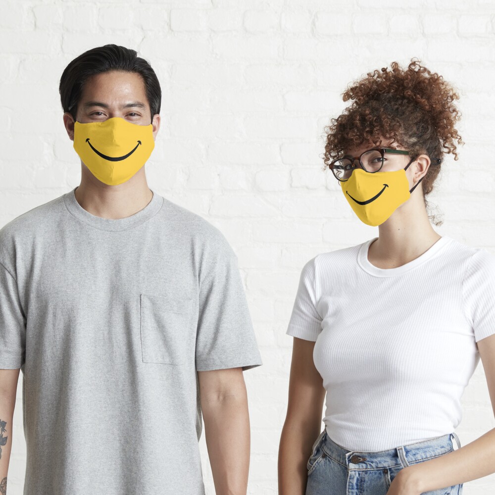 Happy Smile - Keep Smiling - Yellow Smiley Face Mask