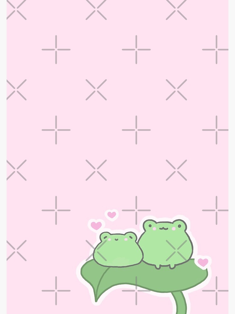 cute happy frog couple on a leaf | Journal