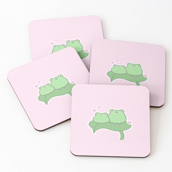 Item preview, cute happy frog couple on a leaf designed and sold by Lindsey Sheets.