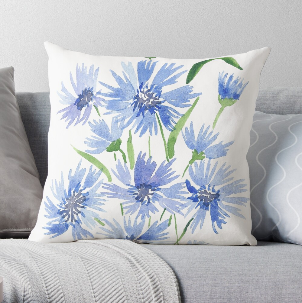 MONOGRAM PILLOW / CORNFLOWER