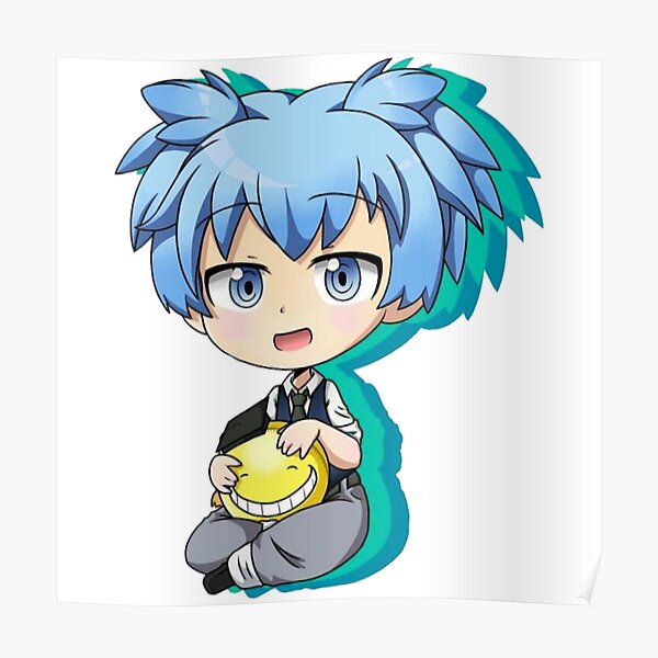 Blue Nagisa Shiota Assassination Classroom Fanart Poster By Shindouart Redbubble 9740