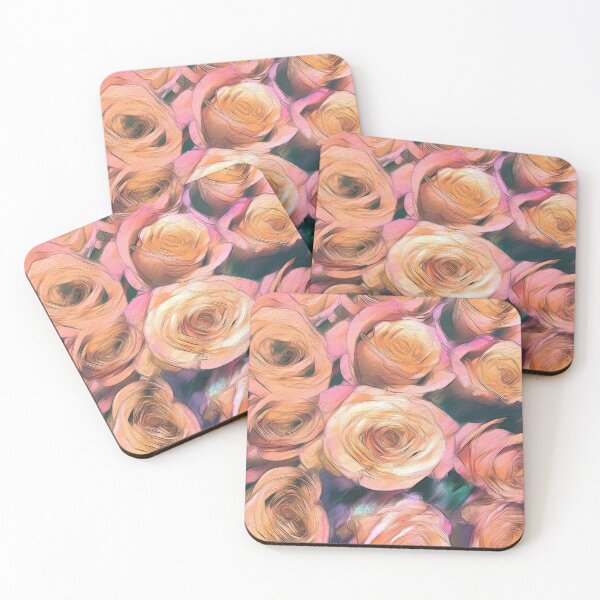 Item preview, Pink and Coral Roses in Oil designed and sold by Christine Montague.