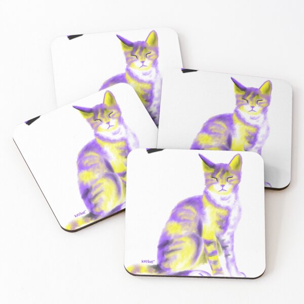 Item preview, The Non-binary Pride cat designed and sold by Kay-Kat.
