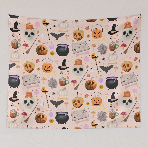 Item preview, Halloween Pattern Pink designed and sold by ohclementine.