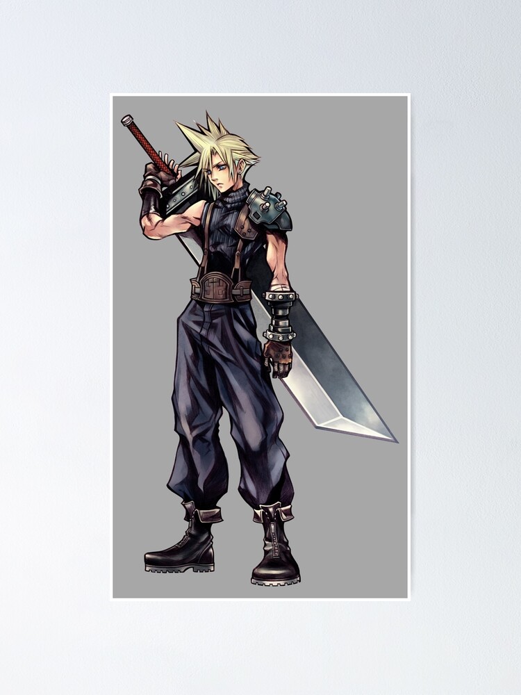 Cloud Final Fantasy 7 Poster For Sale By Superboris Redbubble