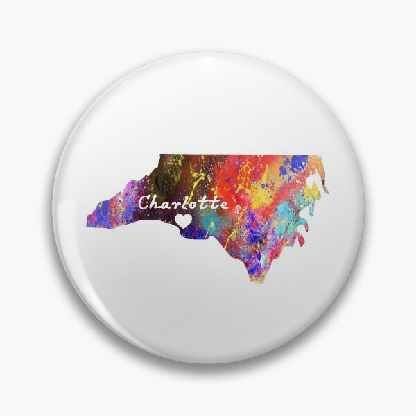Item preview, Charlotte heart on map  Quote Art Design Inspira designed and sold by vividpixelusa.