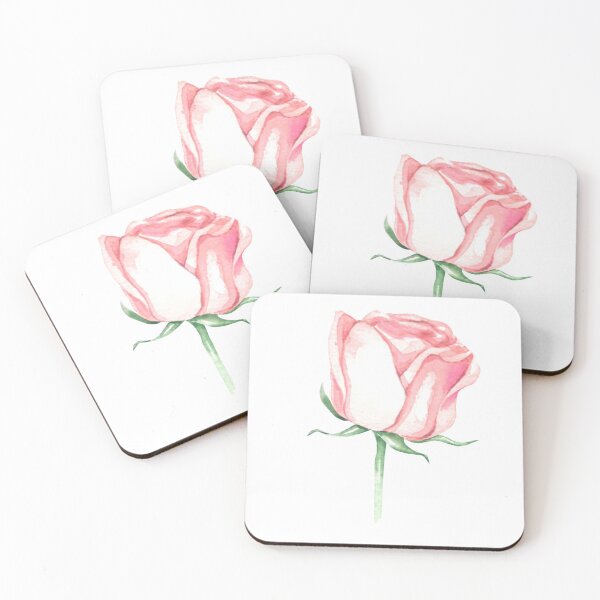 Item preview, Pink blooming rose sticker designed and sold by sentimentalica.