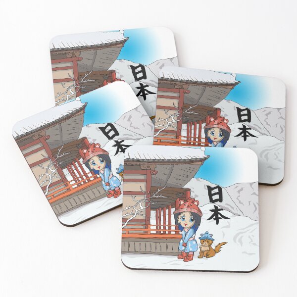 Item preview, Snowy day at the Japanese shrine designed and sold by CuisineCat.