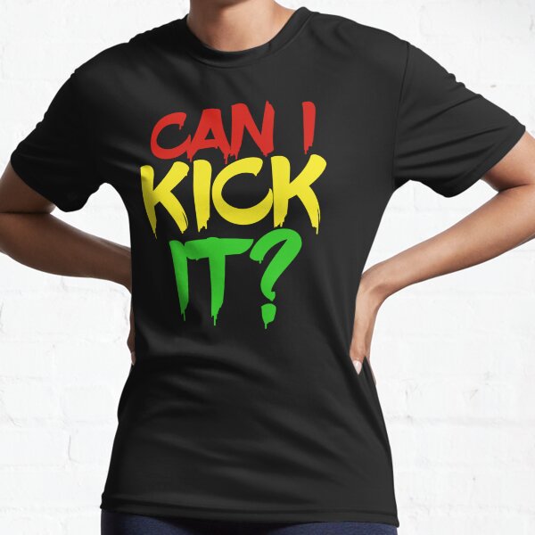 Solid Threads Can I Kick It Fun Sports Graphic Tee | Cool Tribe Called Quest T-Shirt Triblend Gold / XX-Large