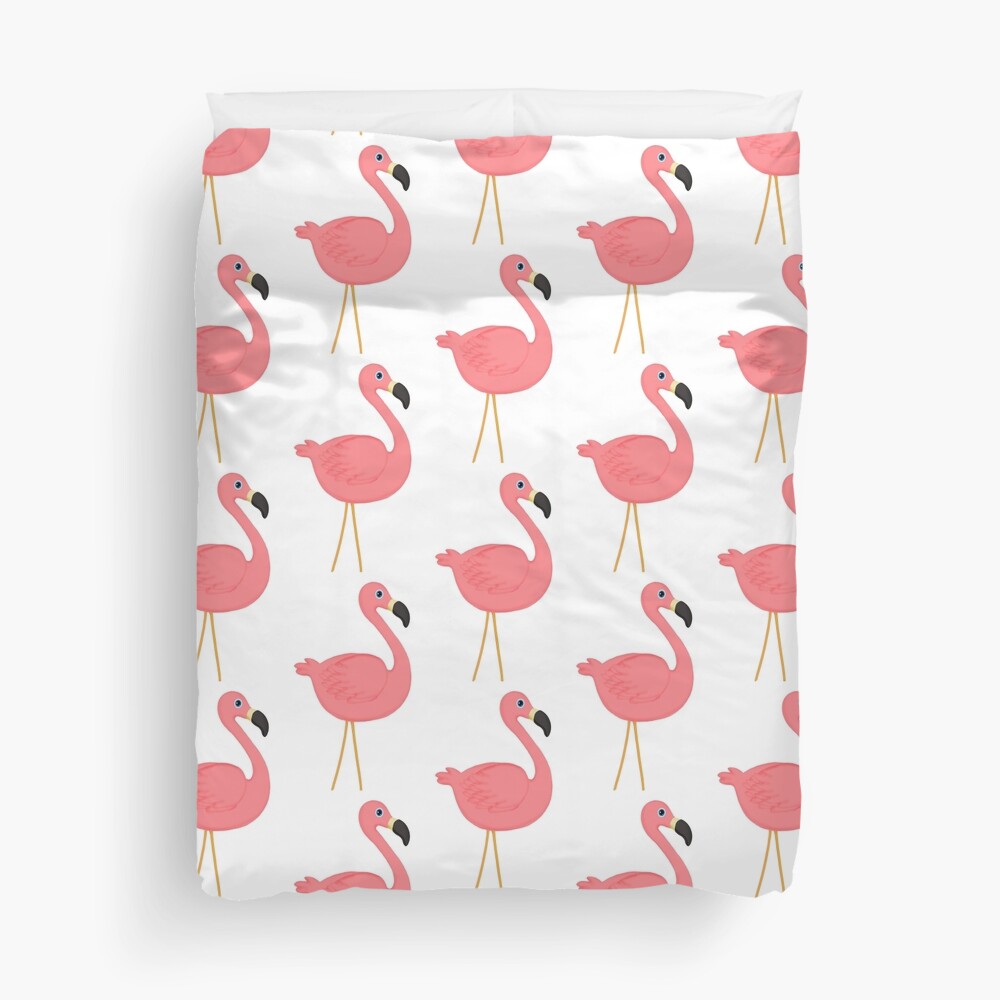 Cute Pink Flamingo Duvet Cover