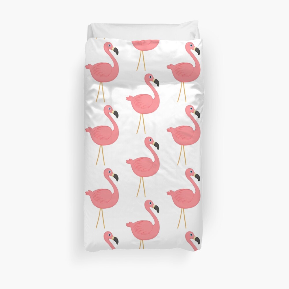 Cute Pink Flamingo Duvet Cover