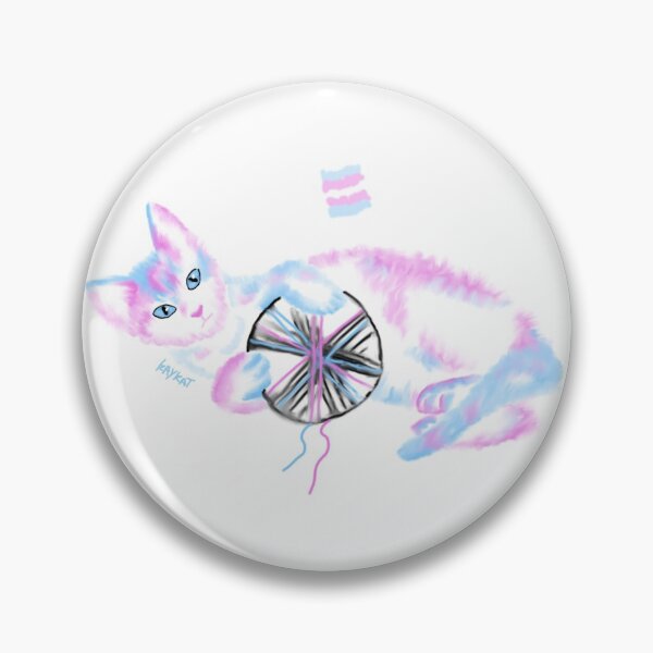 Item preview, The Transgender Pride Cat designed and sold by Kay-Kat.