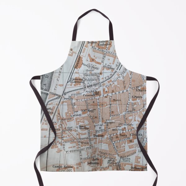 Item preview, Trento, Italy antique map, gray brown black designed and sold by djrunnels.