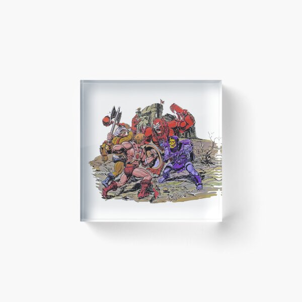 RETRO Masters of the Universe Battle For Grayskull vintage style art!! Acrylic Block