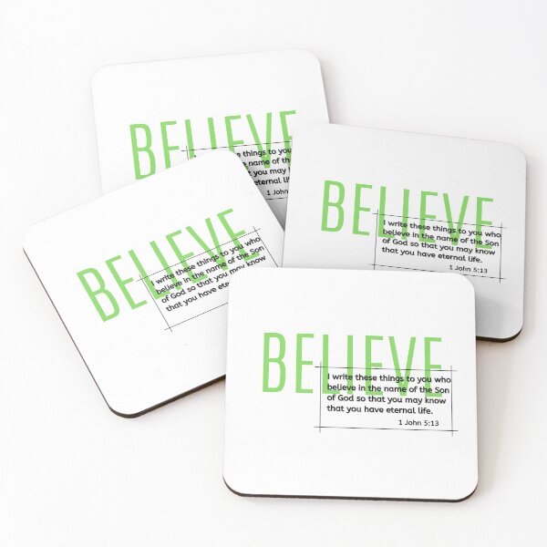 Item preview, 1 John 5:13 Believe designed and sold by VerseTastic.