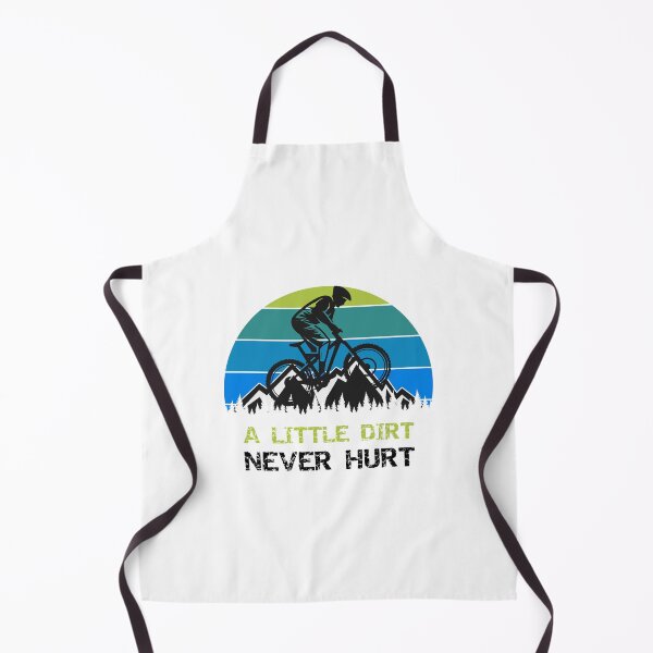 Item preview, Mountainbiker on blue green retro sunset / a little dirt never hurt designed and sold by portrait4you.
