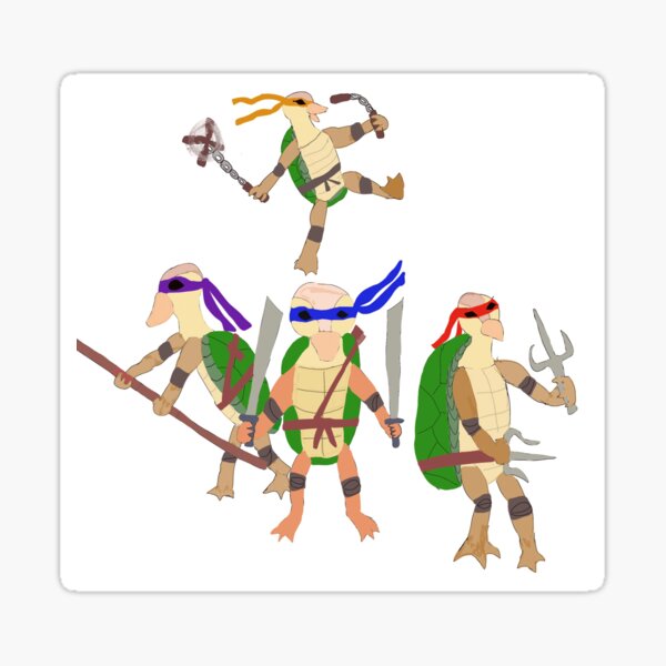 Teenage muntant ninja turtle Ducks Sticker