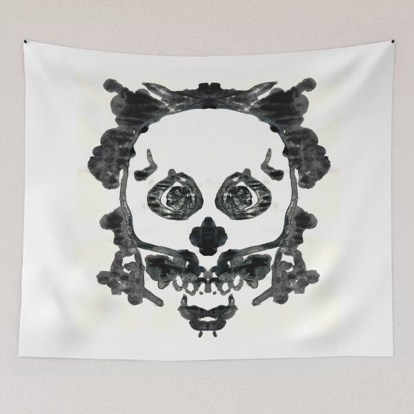 Item preview, Rorschach Skull Inkblot  designed and sold by FlutterKatArts.