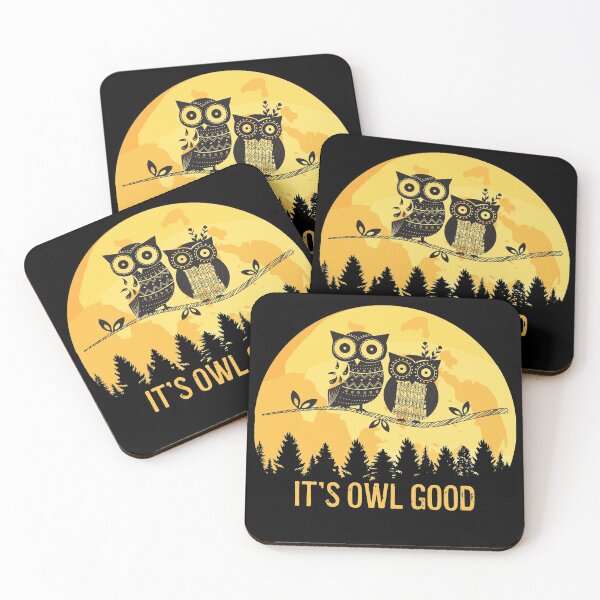 Item preview, It's Owl Good Cute Owls Full Moon designed and sold by ForFunDesigns.