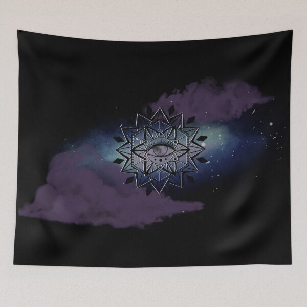 Item preview, Omniscient Galaxy Mandala Black designed and sold by WanderAndCreate.