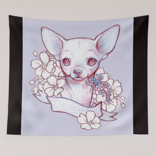 Item preview, Chihuahua with flowers Dog pets dogs cute art designed and sold by Coolstuff4you71.